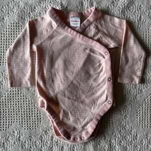 Hanna Andersson Striped Onesie 6-9 months Organic Cotton